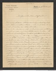 Nachlass Franz Steindachner, Brief von Gustav Schneider (junior) an Franz Steindachner (15.05.1901), Inv.Nr. 462.02, Seite 1